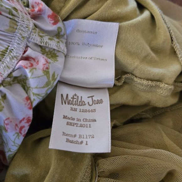 MATILDA JANE Tierd Ruffle Tull Floral Skirt Size 8 - Picture 8 of 9